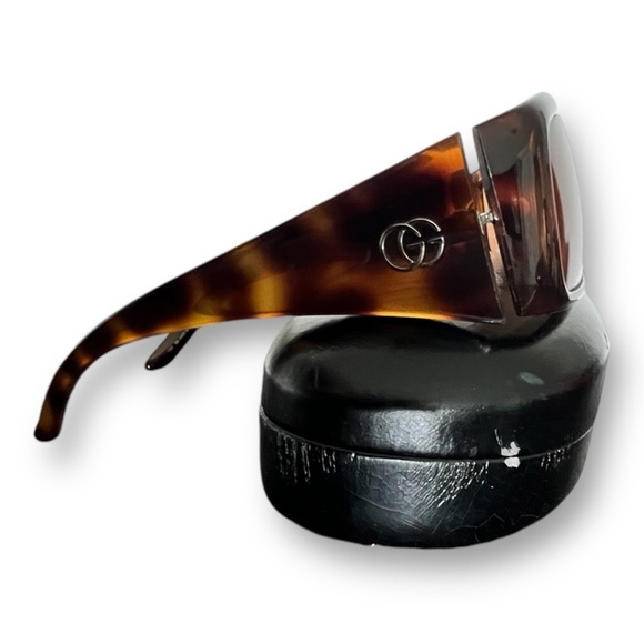 Gucci Sunglasses Rectangle Brown 
Slim Vintage  Authentic Retro Y2K - Picture 8 of 16